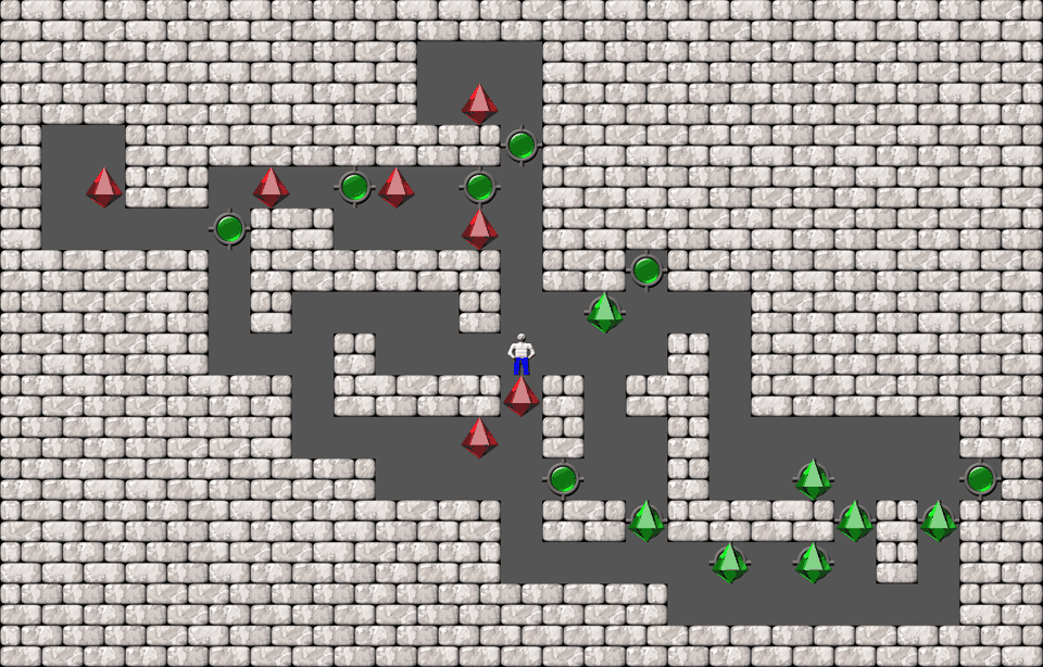 Sokoban Bugs550 collection level 74